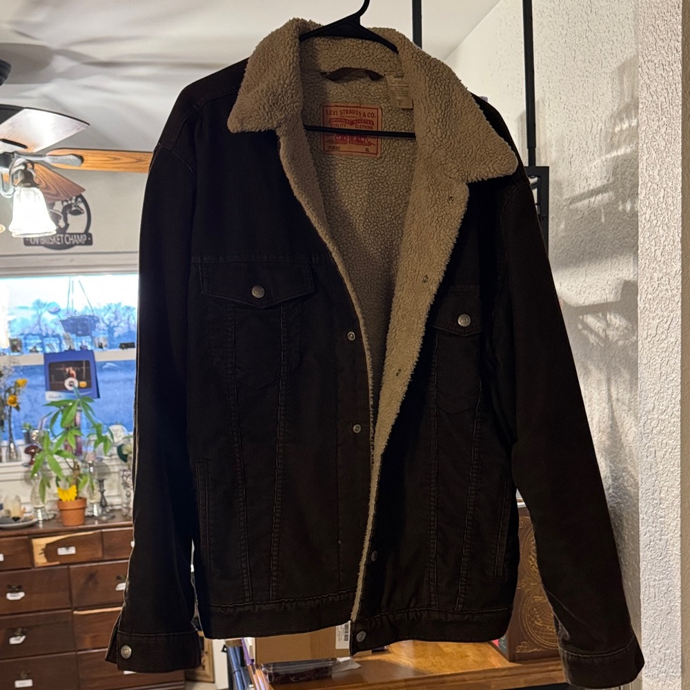 Levi's  Strauss & Co Men's Dark Brown Sherpa Jacket